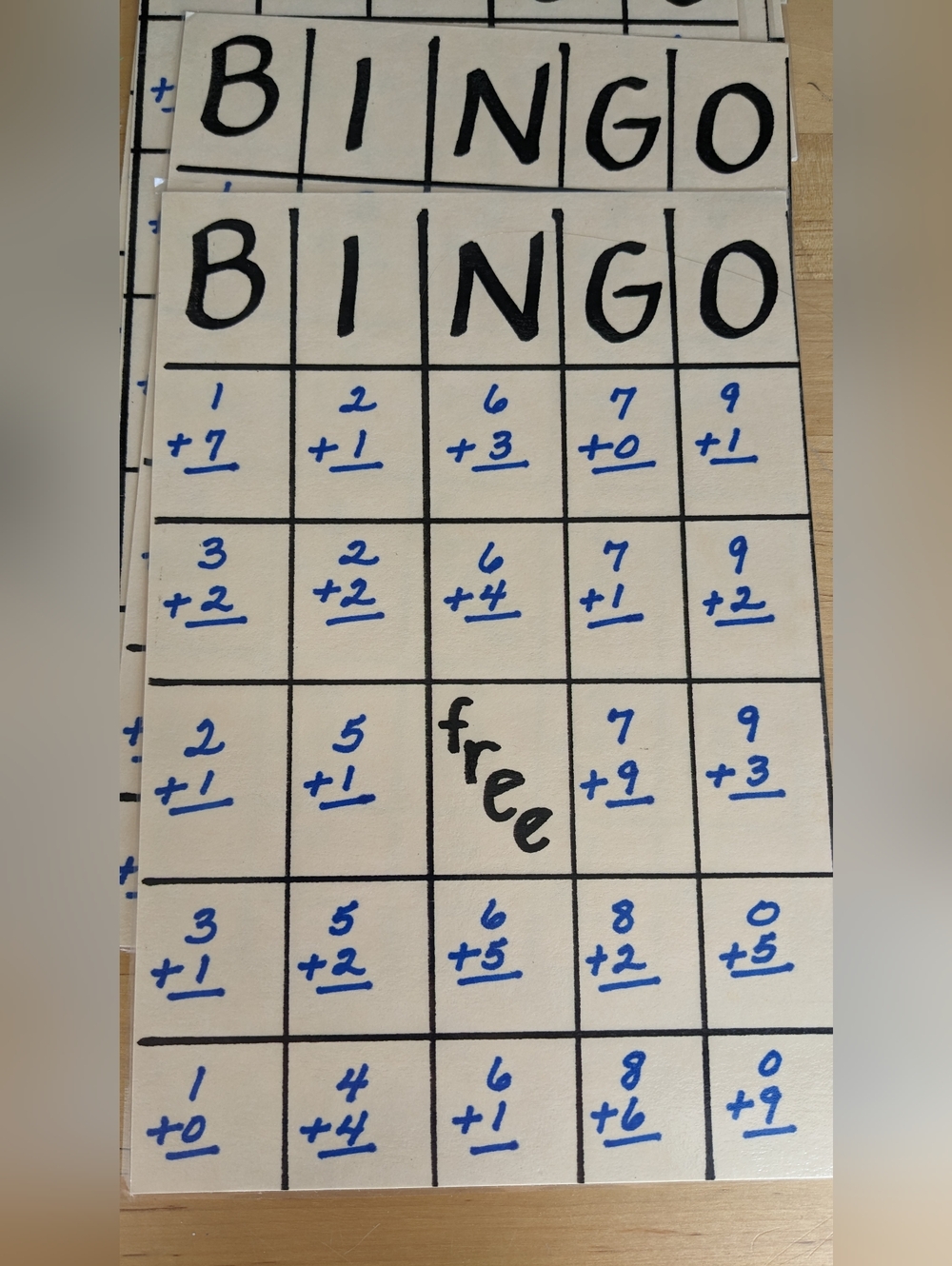 Vintage Addition Bingo Cards Classroom Set Game Math Facts Practice Laminated - Picture 2 of 7